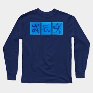 Small Blue Dancers Long Sleeve T-Shirt